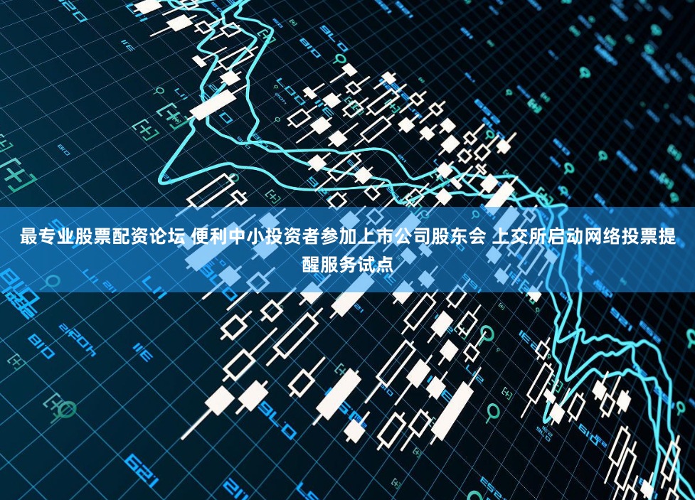 最专业股票配资论坛 便利中小投资者参加上市公司股东会 上交所启动网络投票提醒服务试点